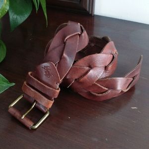 A&F | Brown Braided Leather Belt